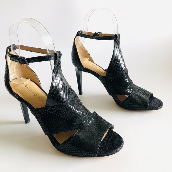 Antonio Melani Phaedra Snake Embossed Dress Sandals - Picture 1 of 14